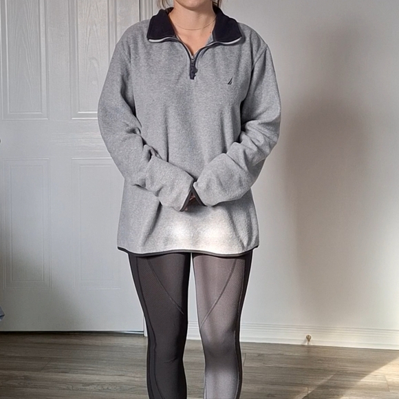 Grey Nautica Quarter Zip Sweater - Picture 2 of 7